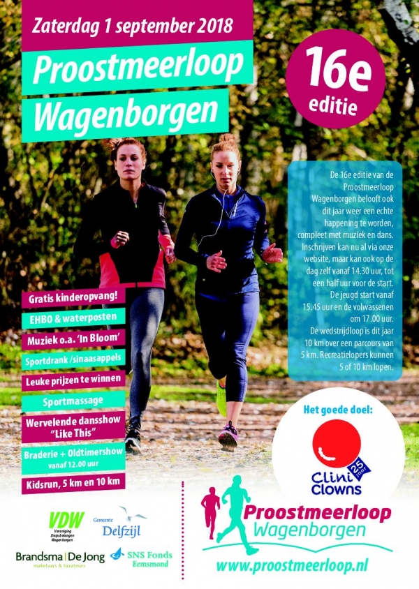 Zaterdag 1 September Wagenborgen, 16e Proostmeerloop